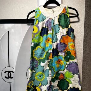 Amazing & authentic 70s Hawaiian floral mini dress